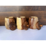 Homewood Wooden Sugar Bowl with Lid, Wood, Large Size, Brown - Image 2