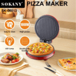 Sokany Electric Pizza Maker – 1000W – Non-Stick Surface – Red (SK-08013) - Image 3