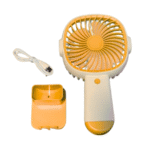 Mini Portable USB High Speed ​​Desktop Handheld Fan with Holder