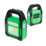3-in-1 Smart Emergency Flashlight – High-Efficiency LED Lighting with 3 Modes + Mobile Charging + Solar Power Green(HB-9707B)