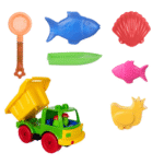 Beach Dump Truck Toy for Kids with Water Toys and 2 Shovels – Fun Skill-Building Play Set – Multi-Color - Image 2