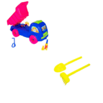 Beach Dump Truck Toy for Kids with Water Toys and 2 Shovels - Image 2
