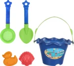 Beach Toys Set for Kids - 5 Pieces in Various Shapes and Colors