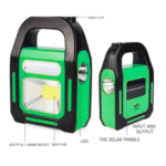 3-in-1 Smart Emergency Flashlight – High-Efficiency LED Lighting with 3 Modes + Mobile Charging + Solar Power Green(HB-9707B) - Image 3