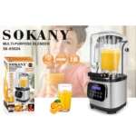 Sokany Digital Katameya Blender, 8000 Watt, 2 Liter, SK-03024 - Silver Black - Image 3