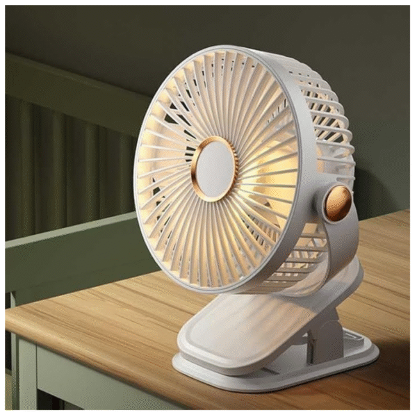 Small office fan with night light, multi-function desktop fan comfortable all summer long
