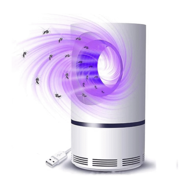 Electric mosquito and fly zapper, trap with lamp