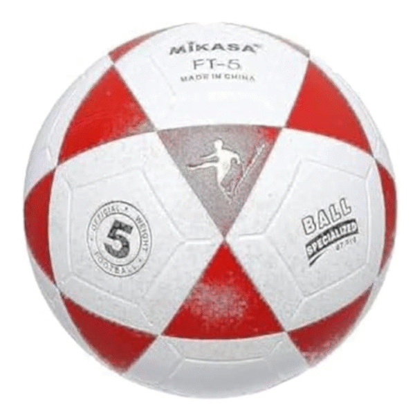 Mikasa Soccer Ball, White and Red, Size 5