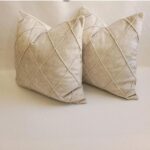 Two decorative velvet cushions with filling – calming beige color 40*40 cm