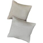 40 40*Pair of  cushions – half beige, half cashmere, double-sided velvet fabric - Image 3