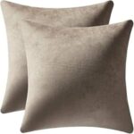 Two decorative velvet cushions with filling – calming beige color 40*40 cm - Image 4