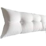 ⁦وسادة بألياف مريحة بلون أبيض ناصع 1 قطعة  مقاس 160* 45سم⁩ - الصورة ⁦3⁩