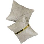 Two decorative velvet cushions with filling – calming beige color 40*40 cm - Image 3