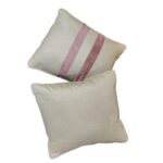 Modern Pouf Set with 2 Decorative Cushions – Cashmere & Beige Color Scheme - Image 3