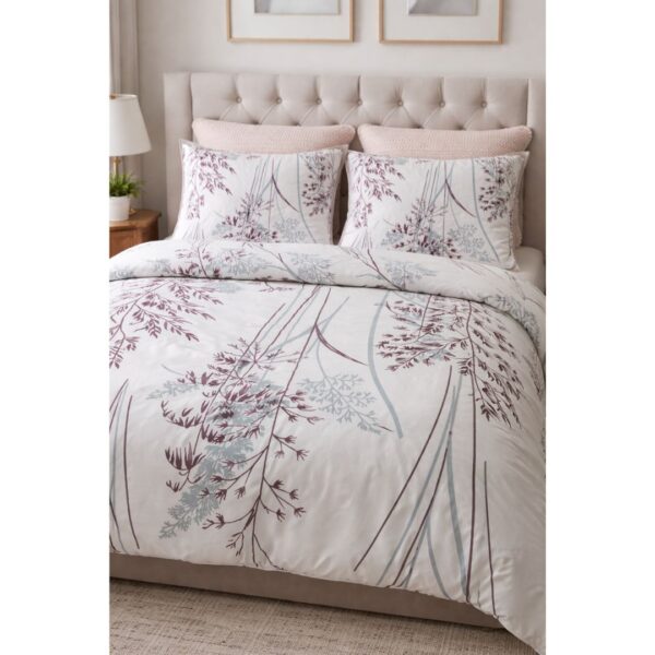Floral 3-Piece Bed Sheet Set – 220 × 240 cm + Cushions 45 × 160 cm – ,EL magd