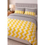 Floral 3-Piece Bed Sheet Set – 220 × 240 cm + Cushions 45 × 160 cm – yellow color-,EL magd