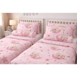 Kids Pink Bedding Set – 6 Pieces with Pillowcases & Long Pillows