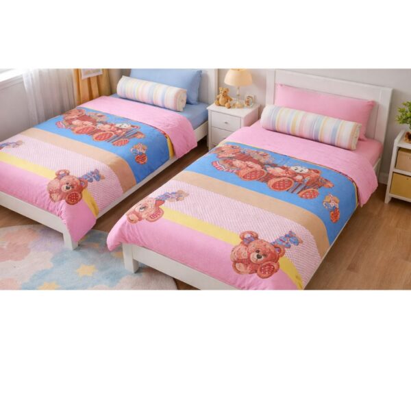 Kids Pink Bedding Set – 6 Pieces with Pillowcases & Long Pillows