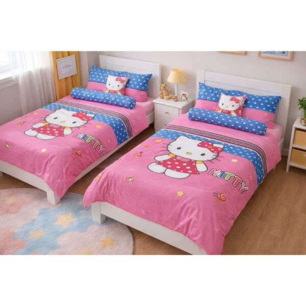 Kids Pink Bedding Set – 6 Pieces with Pillowcases & Long Pillows