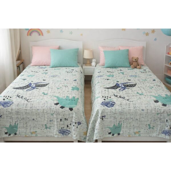 Kids multi Bedding Set – 6 Pieces with Pillowcases & Long Pillows